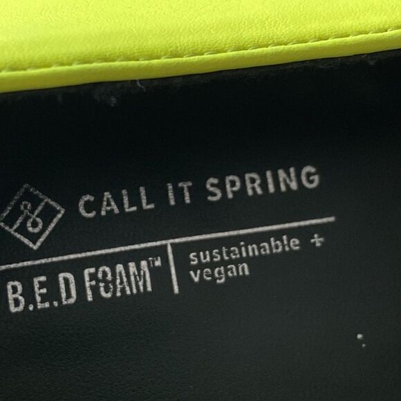 Call It Spring Noella Chain Platform Neon Green Vegan Leather Chunky Loafers - Picture 12 of 13